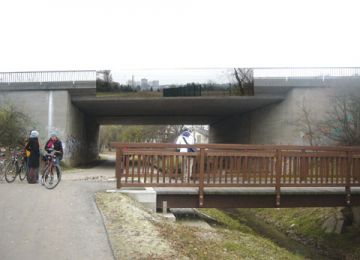 Autobahnbrücke A 661 bei Kalbach (Fotomontage)